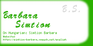 barbara simtion business card